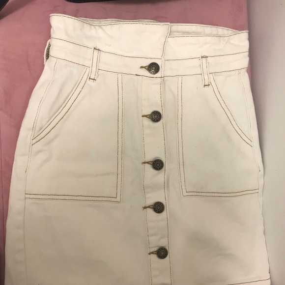 Sabo Skirt White Denim Skirt - Picture 2 of 4